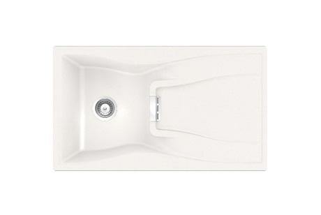 Nirali Clara WB 1 Quartz Single Bowl Kitchen Sink in Onyx Finish Without Drainboard - peelOrange.com
