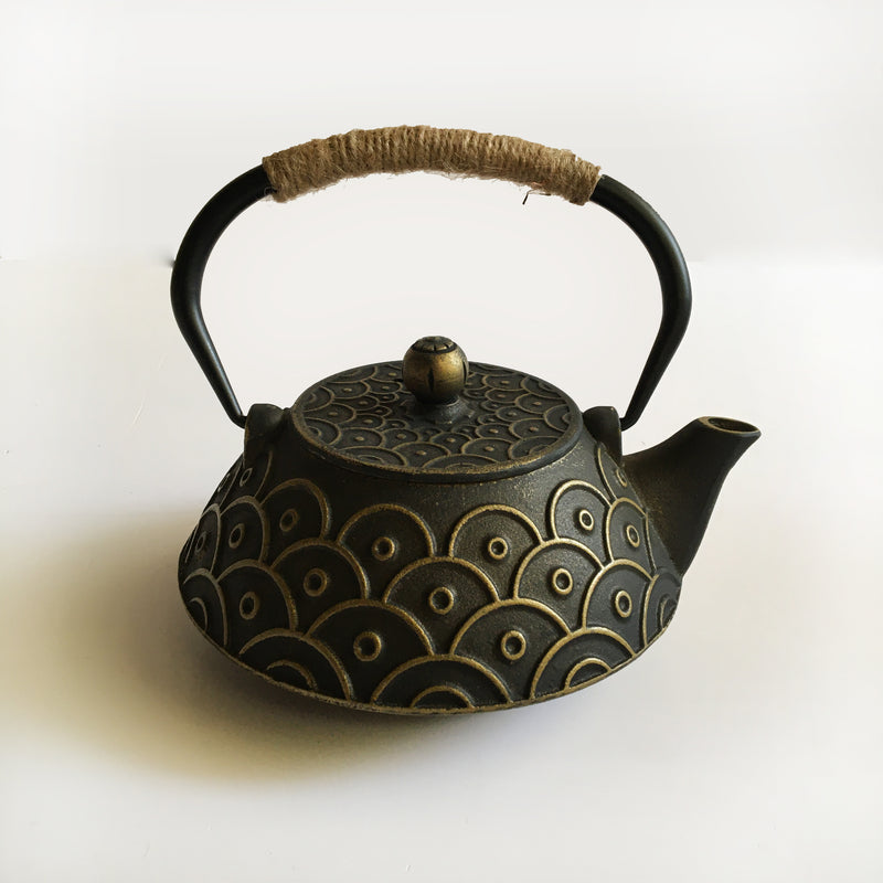 Japanese Tetsubin Cast Iron Enamel Tea Pot  Kettle 900ml
