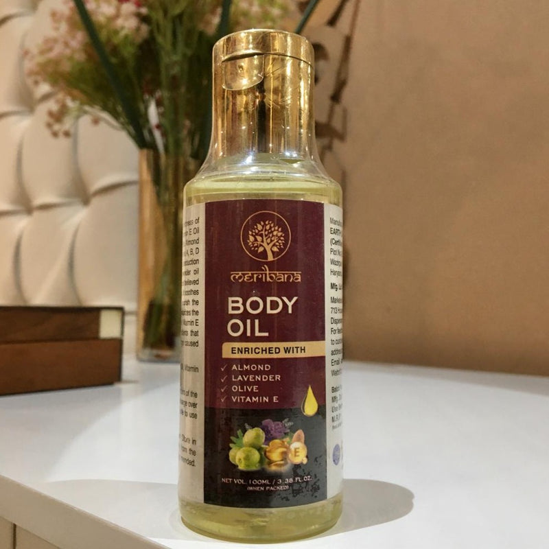Earth Science Ayurveda Enriched with Sweet Almond/Lavender/Olive & Vitamin-E Body Oil 100 ml