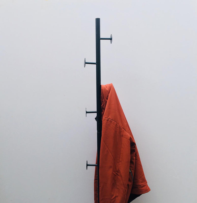 Nordic Style Tree Shaped Coat Stand With Wooden Base With 8 Hangers