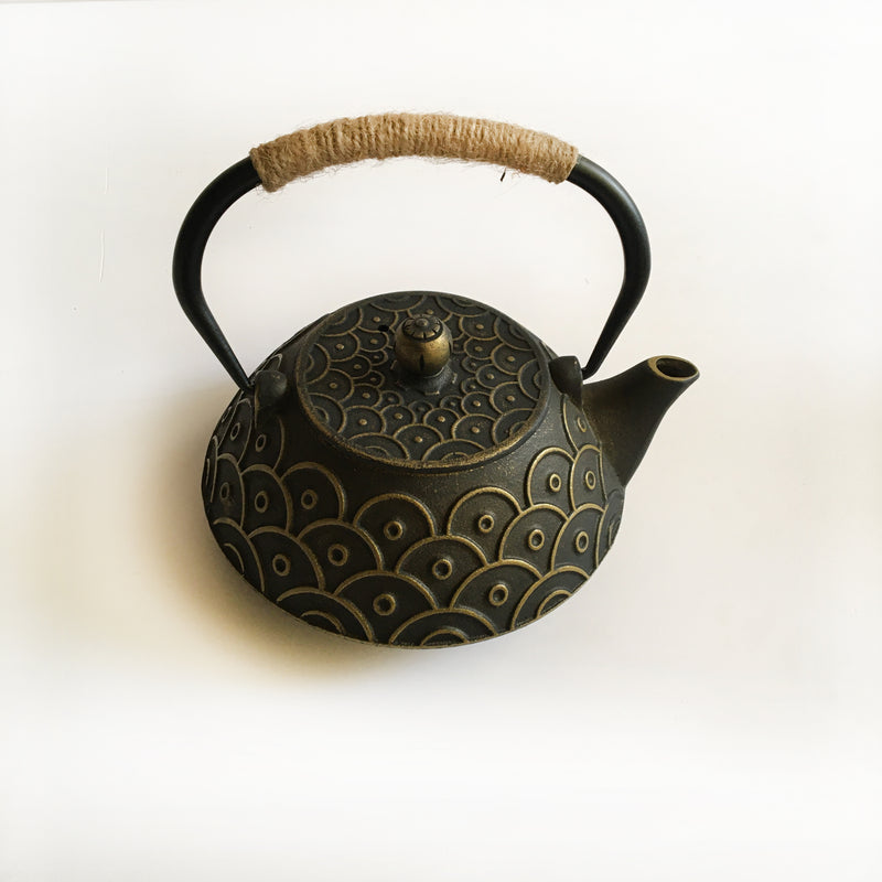 Japanese Tetsubin Cast Iron Enamel Tea Pot  Kettle 900ml