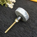 Brass Gold And White Marble Cupboard Door Knobs 1Pc