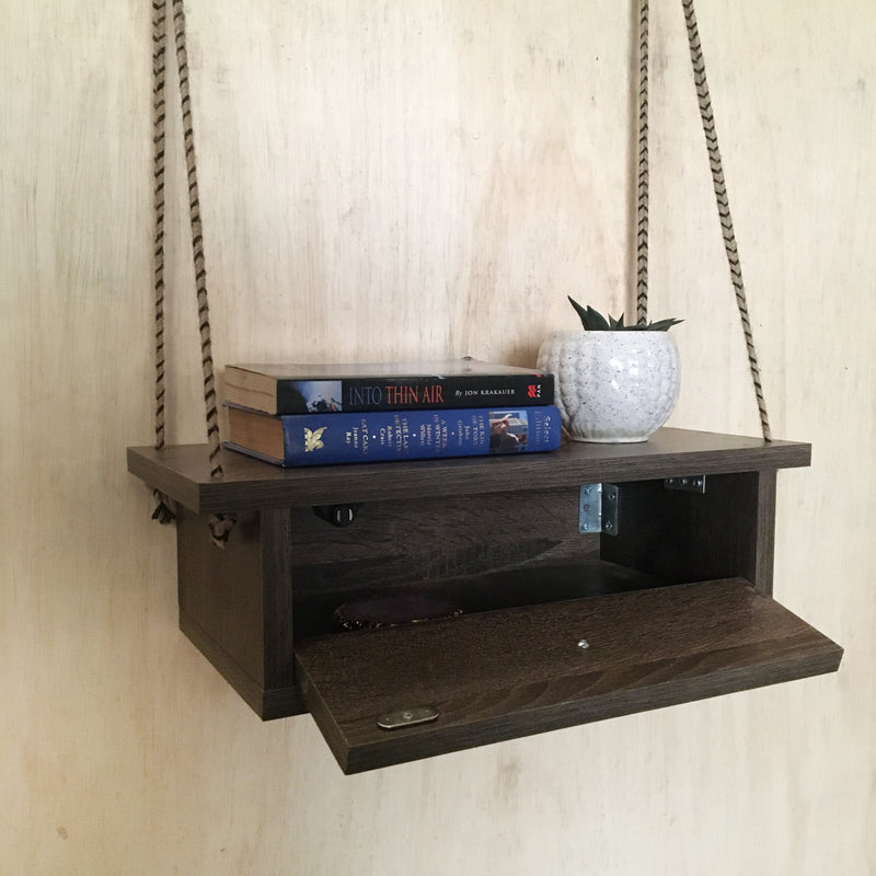 Handmade Drawer Style Hanging Book/ Pooja Display Shelves Wall Art By Miza