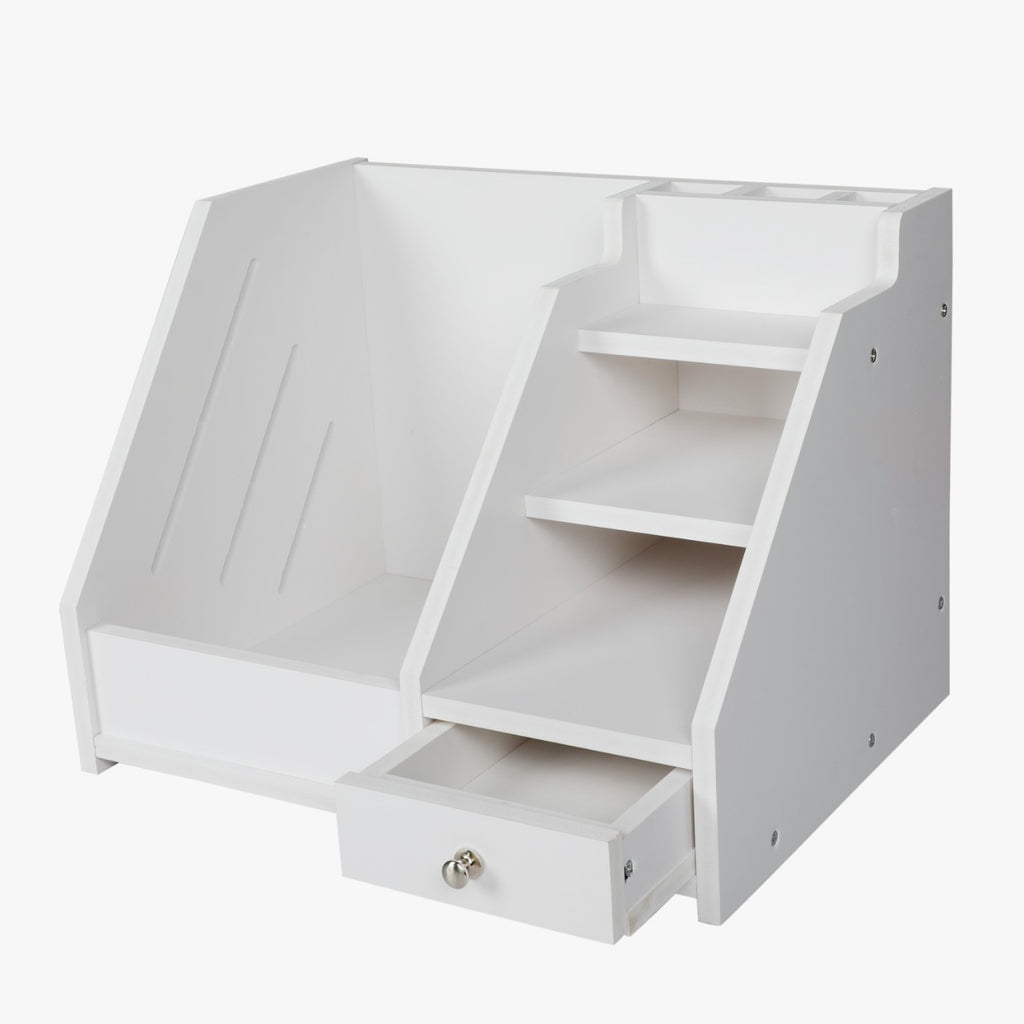 Multi Use Desktop Stationery Organizer Box with Drawer Rack By Miza