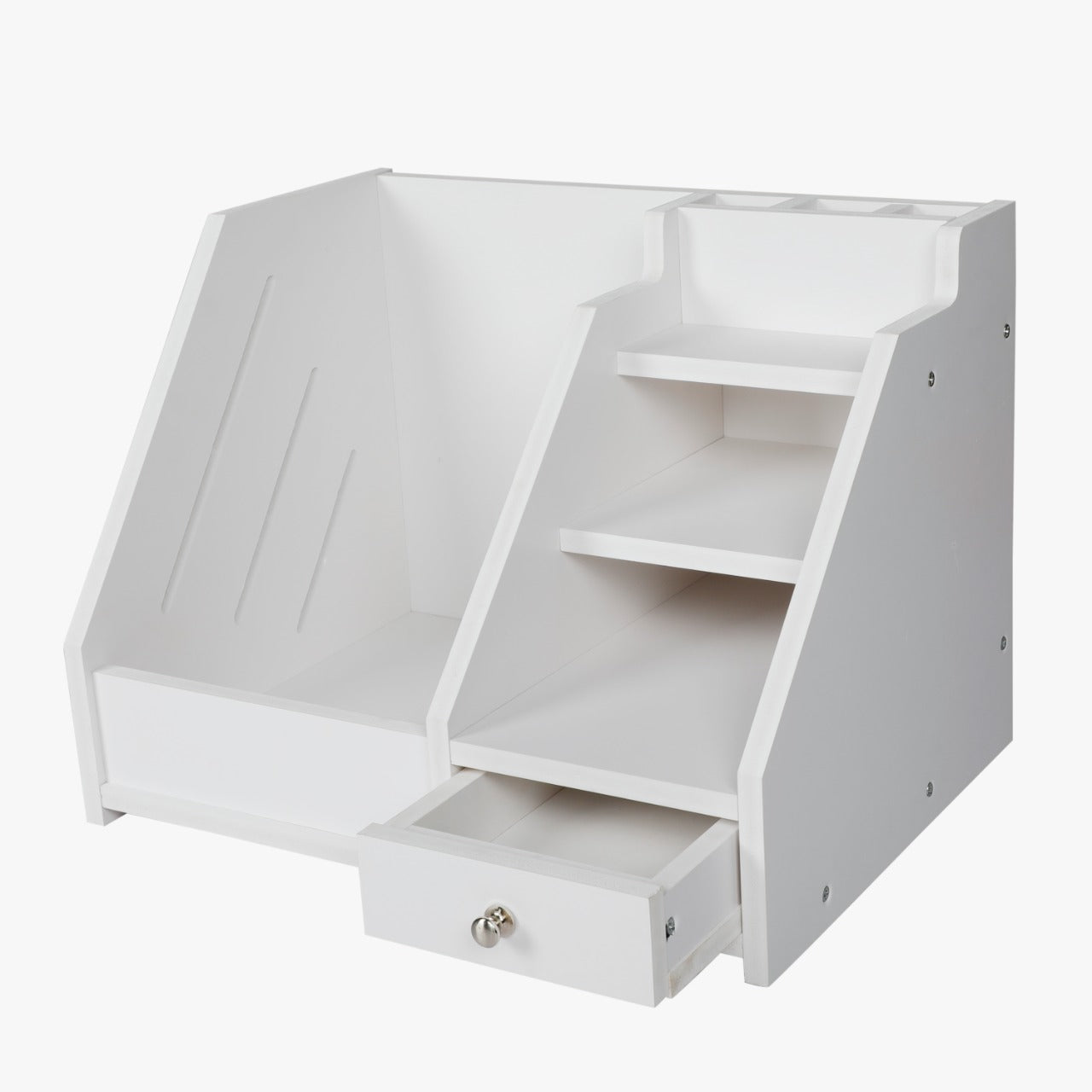 Multi Use Desktop Stationery Organizer Box with Drawer Rack By Miza