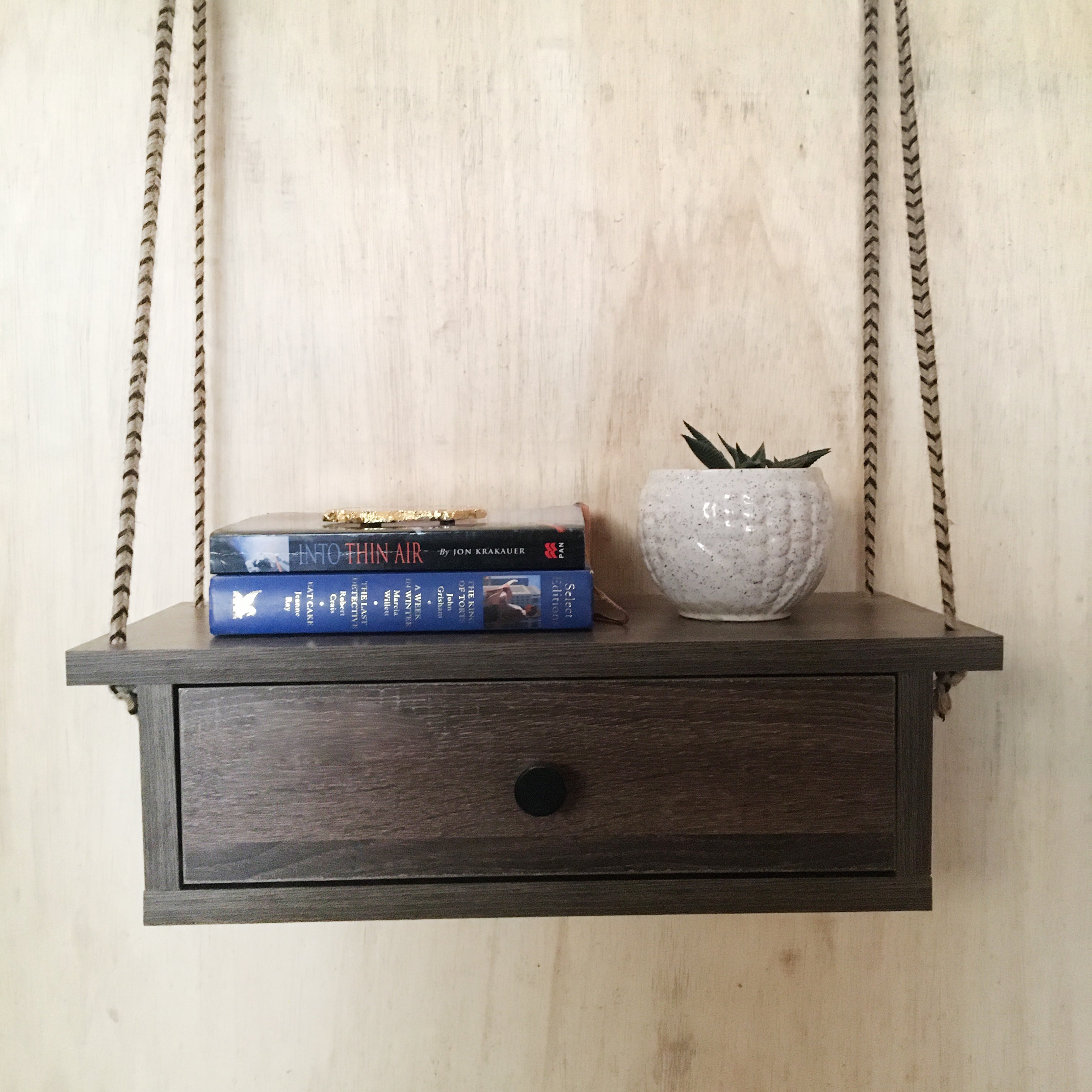 Handmade Drawer Style Hanging Book/ Pooja Display Shelves Wall Art By Miza
