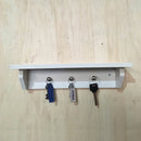 White PVC Steel knobs Utility Shelf For Hallway / Entryway By Miza