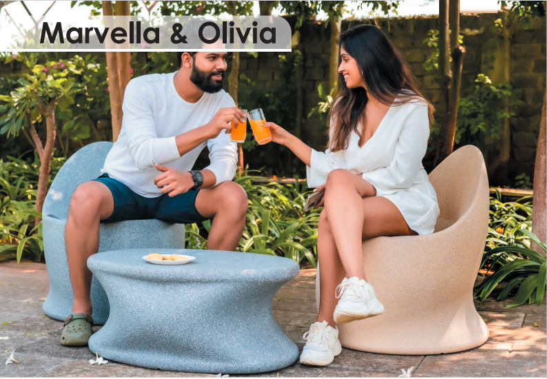 Marvella Chair & Olivia Table Stylish Outdoor Furniture By Harshdeep  - 1 Pc