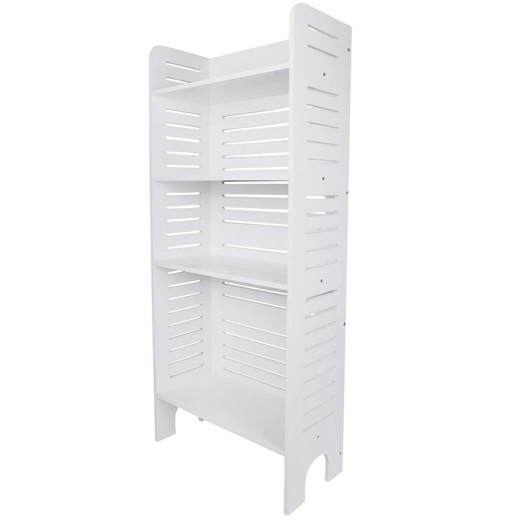 Washing Machine Side Open Bathroom Accessories Storage Shelf in PVC Board By Miza