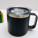 Double Wall 304 Stainless Steel Insulated Mugs with handles & lids coffee mug With Steel Straw 480 ML