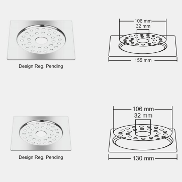 Nirali Jerry Floor Drain In Stainless Steel 304 Grade - peelOrange.com
