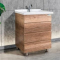 Floor Mounted Washbasin Vanity Cabinet With Drawers & With Mirror By TGK