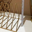 Triangle Shaped Decorative Metal Desktop Magazine Holder 1pc By Fita