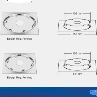 Nirali Clara Floor Drain in Stainless Steel in 304 Grade - peelOrange.com