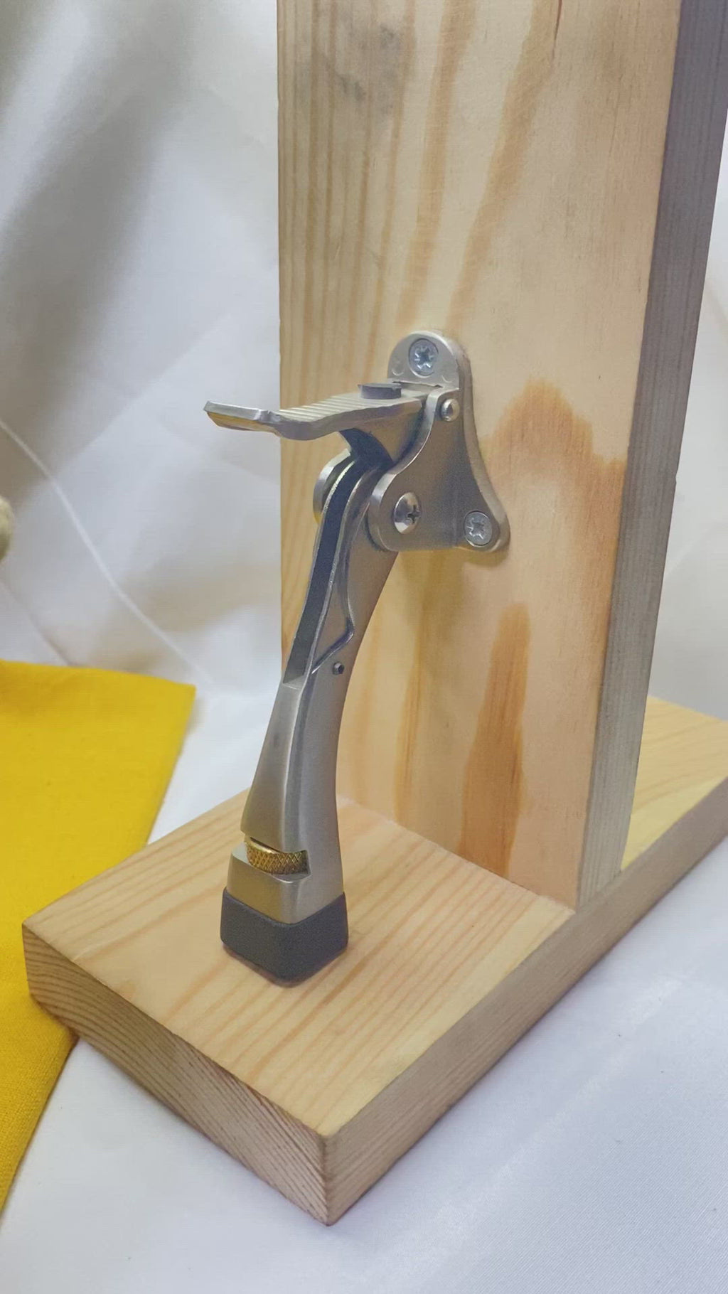 Kickdown Door Stopper With One Touch Adjustable Height And Rubber Tip By DH
