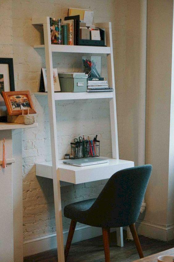 Ladder White Work From Home Study Table By Miza – PeelOrange.com