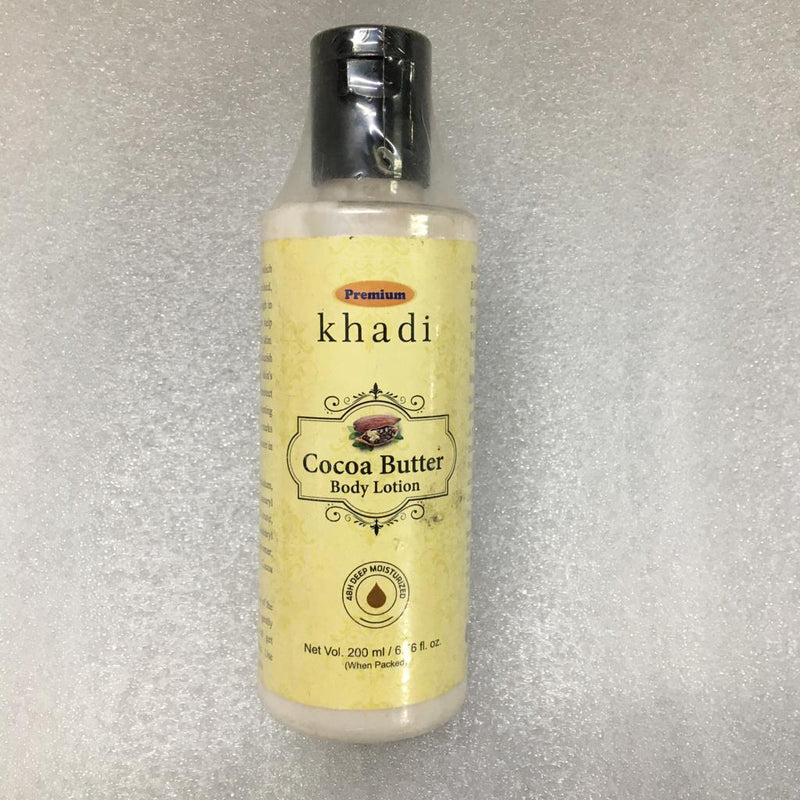 Khadi India Cocoa Butter Body Lotion/Moisturizer For Normal Skin (210 ml)