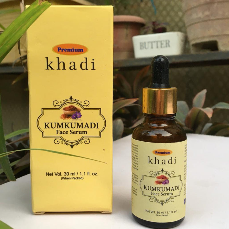 Khadi India Kumkumadi Face Serum for Natural Glowing Beauty 30ml