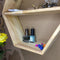 Geometric/Hexagonal Handmade Shelf ( With Complementary Coaster ) By Miza