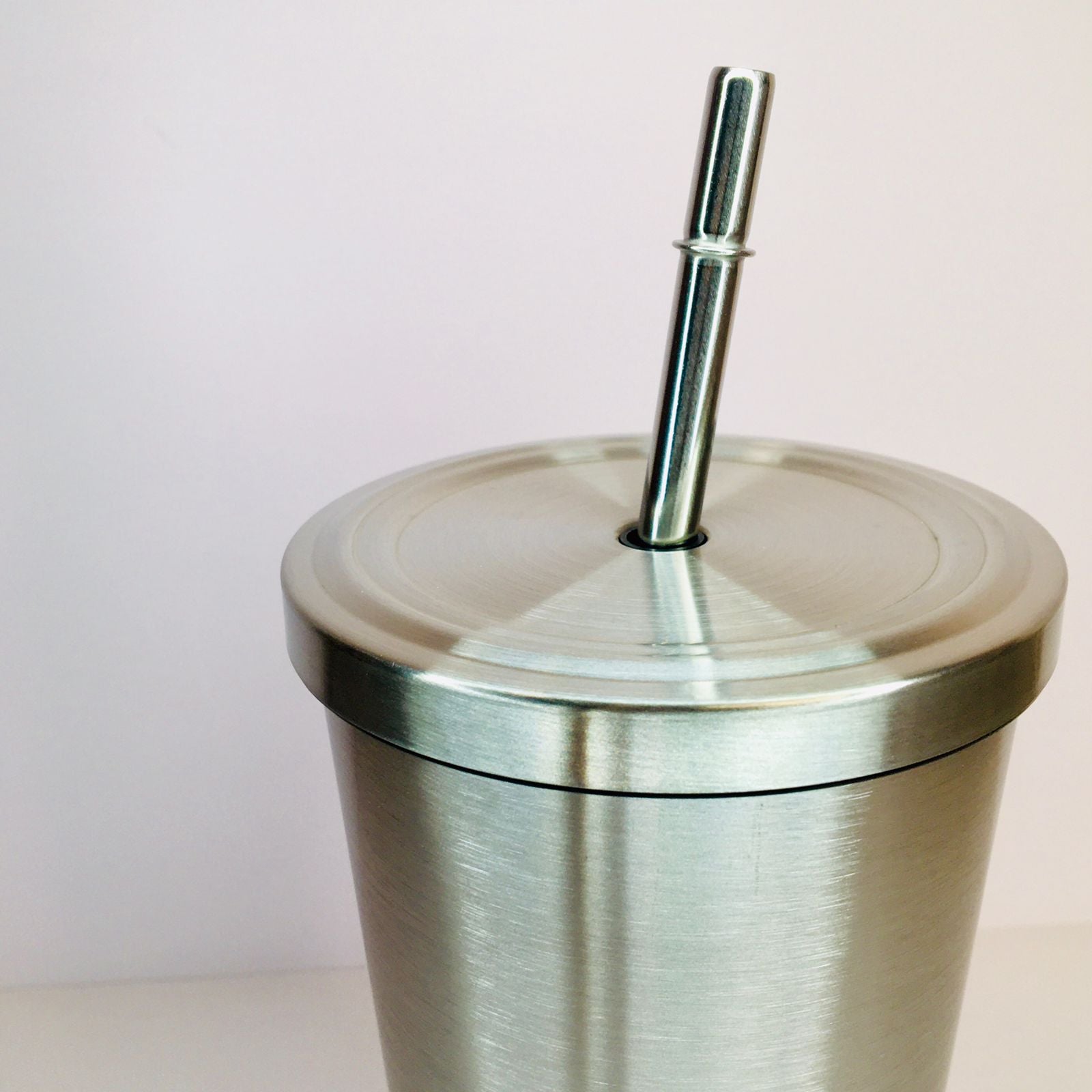 Portable Coffee Cup 304 Stainless Steel Large Capacity Flask Tumbler Glass with Steel Straw Stainless Steel Water Bottle Iced Travel Mug