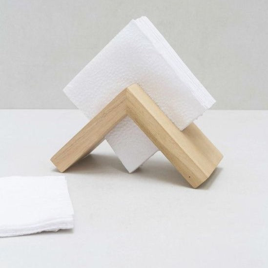 Wooden Pyramid Shape Tissue/Coasters/Napkin Stand/Holder By Miza