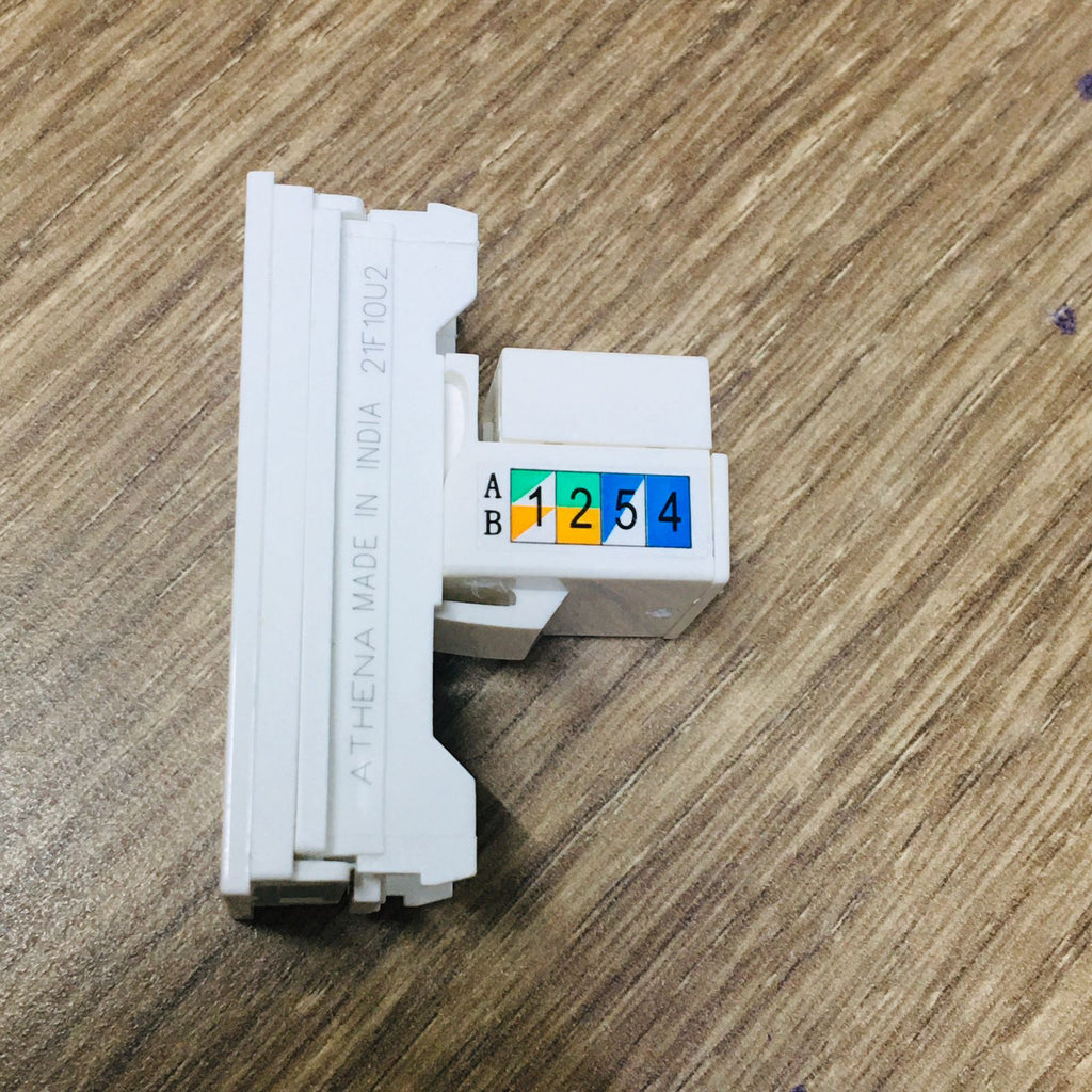 Havells Crabtree Athena RJ 45 Jack with Cat 6 (1M) - 1 Pc