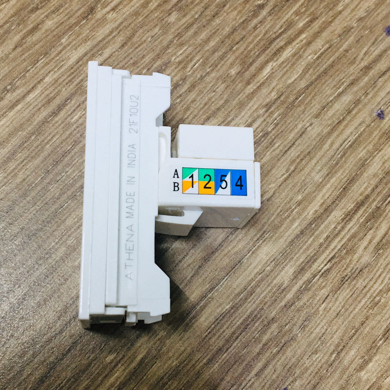 Havells Crabtree Athena RJ 45 Jack with Cat 6 (1M) - 1 Pc
