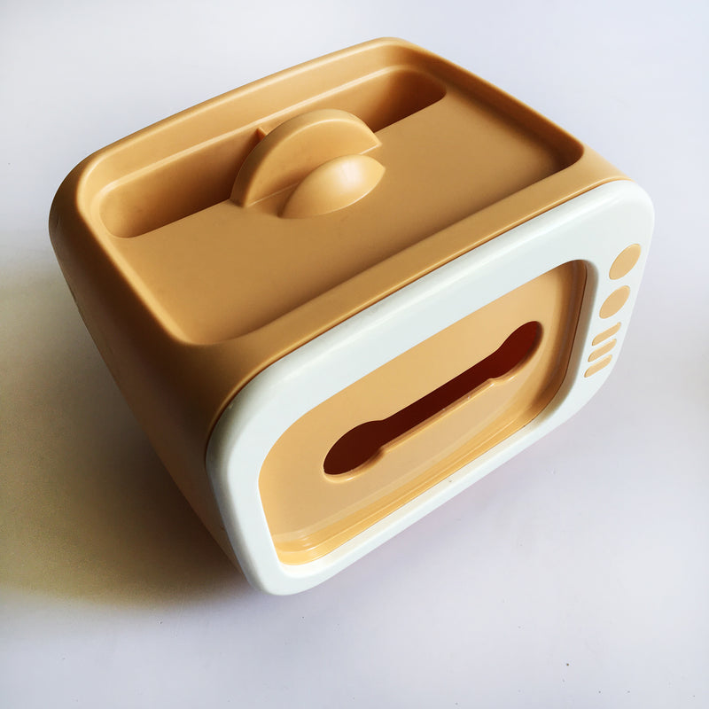 Retro TV Tissue Box Multiple Storage Container Desktop Paper Holder By CN