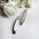 Arc Shape Hexagonal Pattern Metal Silver Tone Door/Cupboard Pull Handle 1Pc By DH