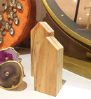 Wood Photo Stands/Place Card Holder/Little Wood House Desk Accessory Set Of 2 By Miza
