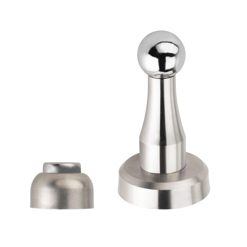 Stainless Steel Heavy Sleek Magnetic Door Stopper with Screws 1PC By DH