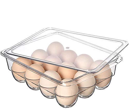 Egg Acrylic Storage Box/ Egg Trays For Refrigerator With Lid & Handles By AK