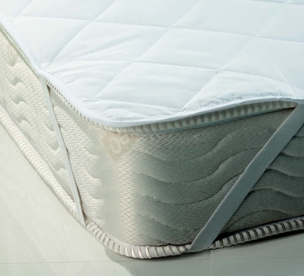 Mattress Protector With 100% Cotton Top Fabric Cover & Water Proof Bottom Shell