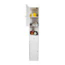 Tall Storage 6 Feet Vanity PVC Bathroom Cabinet For Bathroom & Toilet Essential With Free Soap Dish By Miza