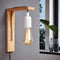 Wall Mounted Natural Wooden Hanging Light For Home Decor By Miza