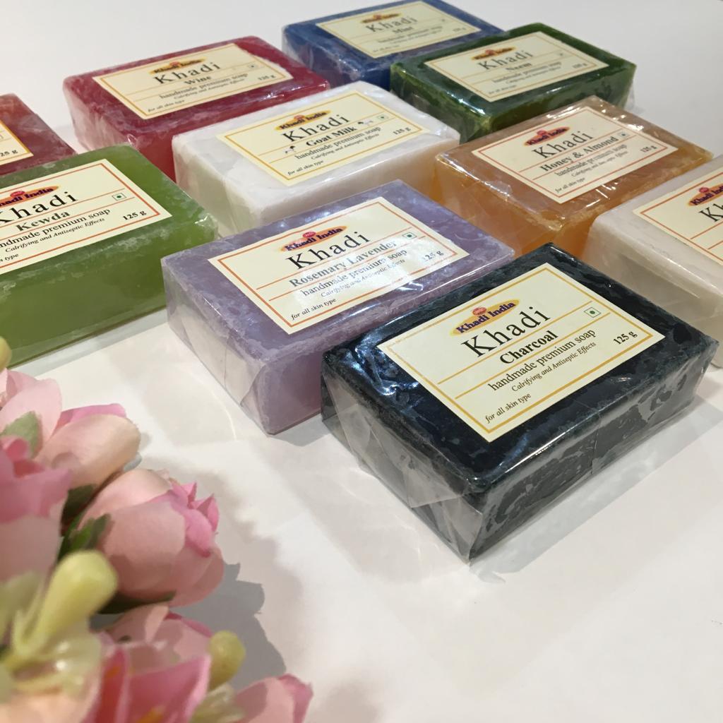Khadi India ( Pack Of 10 ) Skin & Body Herbal Pure Ayurvedic Random Soaps
