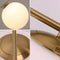 Elegant Modern Led Pendant Round Ball Lights In Glass & Gold Metal