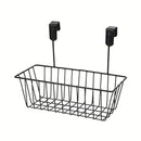 Wall-Mounted Go Hooked Black  Metal Wire Multipurpose Over Door Basket By AK