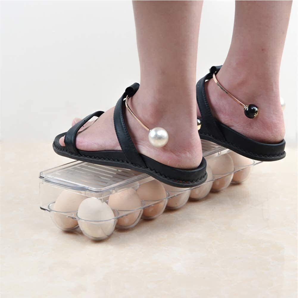 Egg Acrylic Storage Box/ Egg Trays For Refrigerator With Lid & Handles By AK