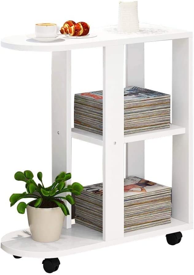 Magazine/Book Rack Side Table Trolley By Miza