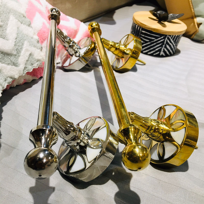 Gold/Silver Plated Brass Towel Holder For Bathroom Accessories (With Screw)