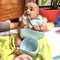 Round Design Eco-Friendly Baby Silicone Bibs Dinner Plate/Feeding Set By CN