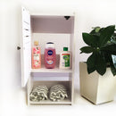 Small & Classy Modern White PVC Wall Mounted Cabinet For Bathroom Essentials With Free Soap Dish By Miza