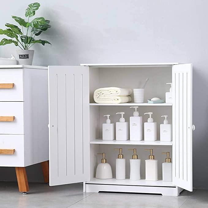 Bathroom PVC Freestanding Storage Unit Cabinet By Glitzz - peelOrange.com