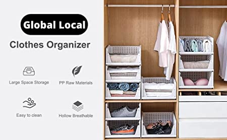 Foldable Pack Of 2 Multipurpose Wardrobe/Cupboard/Almirah Organizer Tray/Shelf Random Color By AK