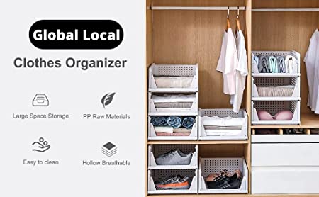 Foldable Multipurpose Wardrobe/Cupboard/Almirah Organizer Tray/Shelf  Random Color1PC By AK