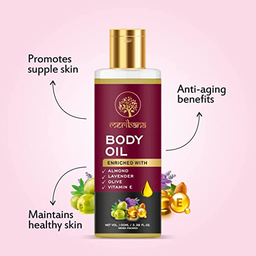 Earth Science Ayurveda Enriched with Sweet Almond/Lavender/Olive & Vitamin-E Body Oil 100 ml