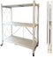 Carbon Steel Kitchen Shelf Floor Standing Multi-Layer Foldable Kitchen Rack Organizer