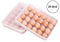 Plastic Egg Tray Storage Box 24 Grids with Lid Eggs Case Organizer Holder Container By AK