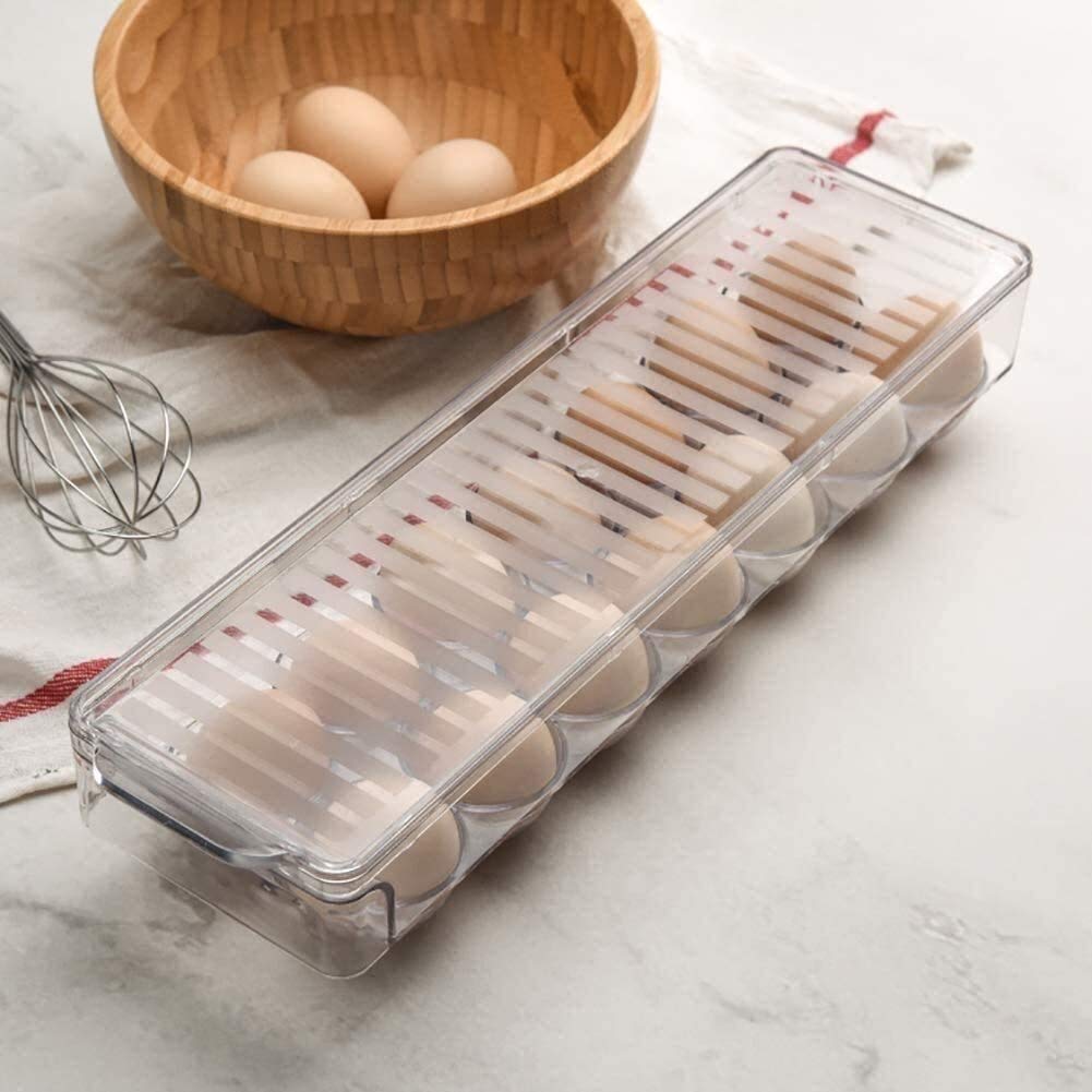 Egg Acrylic Storage Box/ Egg Trays For Refrigerator With Lid & Handles By AK